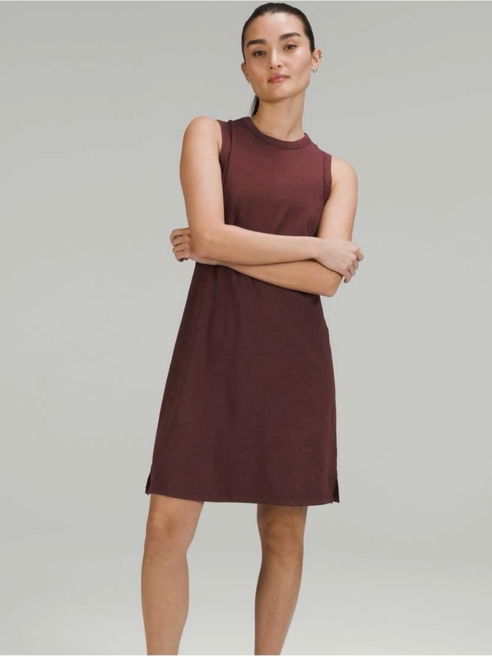 LuluLemon Sleeveless Shift Dress in Deep Maroon